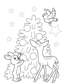 Disegno di albero di Natale da stampare e colorare 152