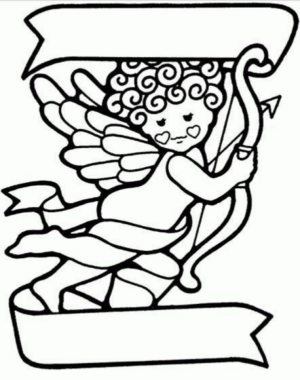 Disegno di Cupido da stampare e colorare 28