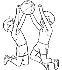Disegno di basket da stampare e colorare 47