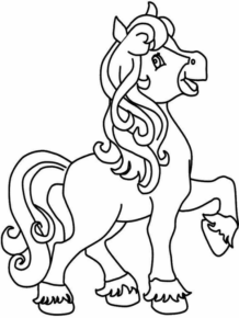Disegno di cavallo da stampare e colorare 201