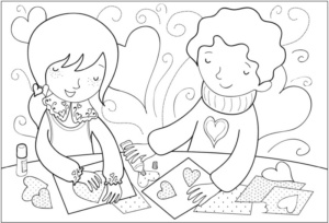 Disegno di San Valentino da stampare e colorare 28 Disegno di San Valentino da stampare e colorare 28