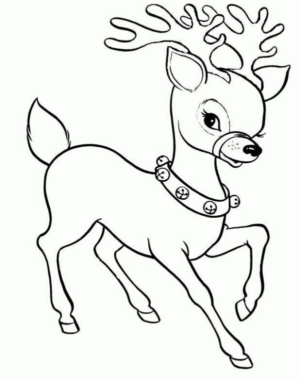 Disegno di renna da stampare e colorare 15