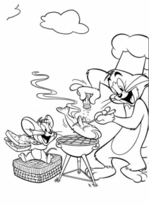 Disegno di Tom e Jerry da stampare e colorare 59