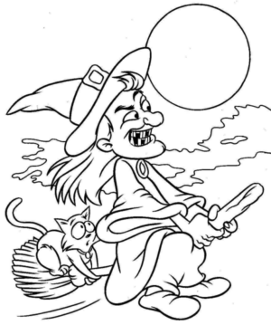 Disegno di Befana da stampare e colorare 22