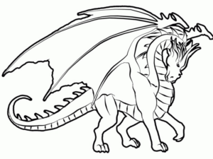 Disegno di dragone da stampare e colorare 89