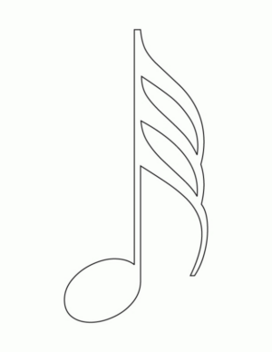 Disegno di nota musicale da stampare e colorare 8