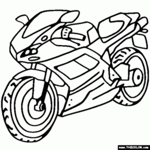 Disegno di moto da stampare e colorare 64