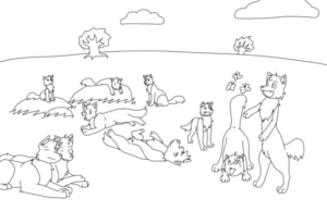 Disegno di volpe da stampare e colorare 100