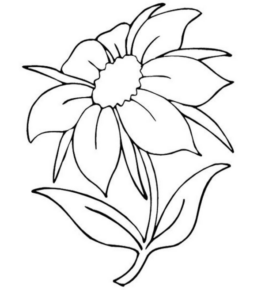 Disegno di fiore da stampare e colorare 323