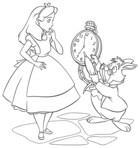 Disegno di Alice nel paese delle meraviglie da stampare e colorare 34