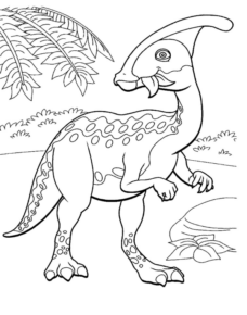 Disegno di Parasaurolofo da stampare e colorare 8