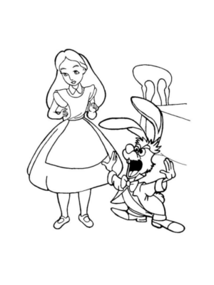 Disegno di Alice nel paese delle meraviglie da stampare e colorare 63