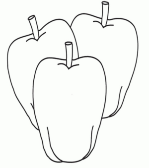 Disegno di peperone da stampare e colorare 1