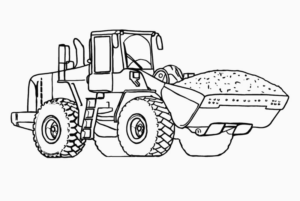Disegno di mezzo da lavoro da stampare e colorare 62