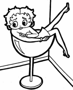 Disegno di Betty Boop da stampare e colorare 8