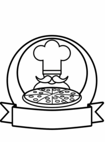 Disegno di pizza da stampare e colorare 27