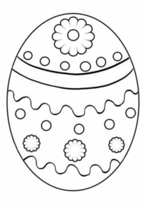 Disegno di uovo di Pasqua da stampare e colorare 202