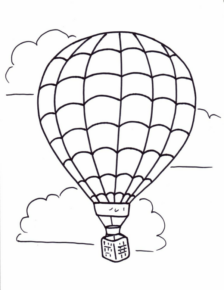 Disegno di mongolfiera da stampare e colorare 5
