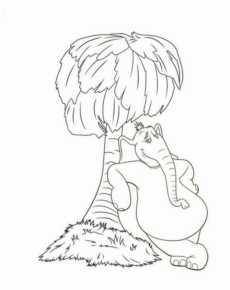 Disegno di elefante da stampare e colorare 21