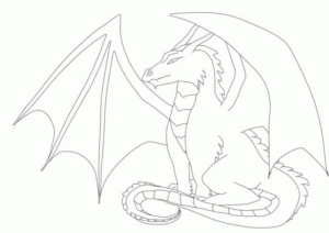 Disegno di dragone da stampare e colorare 146