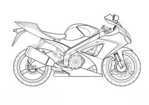 Disegno di moto da stampare e colorare 32