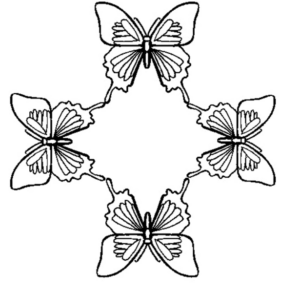 Disegno di farfalla da stampare e colorare 125