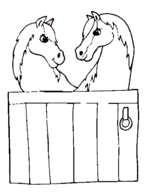 Disegno di cavallo da stampare e colorare 159