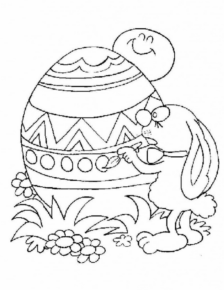 Disegno di uovo di Pasqua da stampare e colorare 223