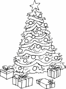 Disegno di albero di Natale da stampare e colorare 10
