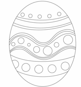 Disegno di uovo di Pasqua da stampare e colorare 186