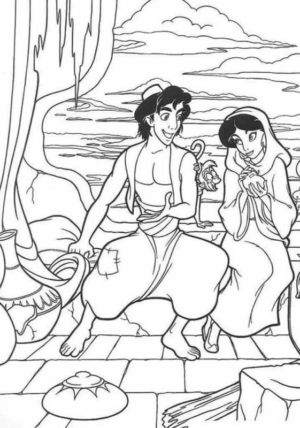 Disegno di Aladdin da stampare e colorare 117