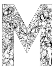 Disegno di lettera dell’alfabeto da stampare e colorare 30 Disegno di lettera dell’alfabeto da stampare e colorare 30