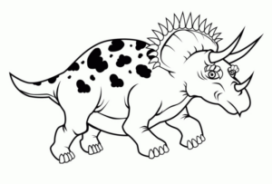 Disegno di Triceratopo da stampare e colorare 9