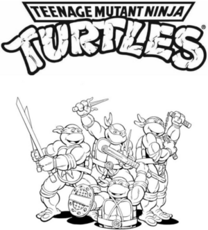 Disegno di Tartarughe Ninja da stampare e colorare 41
