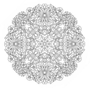 Disegno di mandala da stampare e colorare 1136