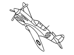 Disegno di aereo militare da stampare e colorare 32