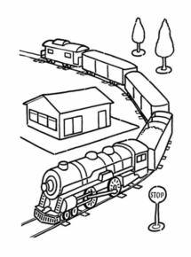 Disegno di treno da stampare e colorare 66