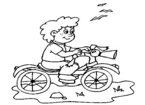 Disegno di moto da stampare e colorare 11