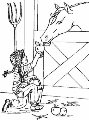 Disegno di cavallo da stampare e colorare 238