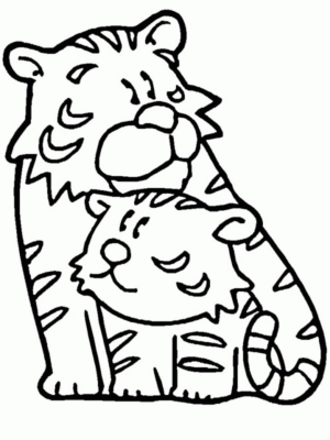 Disegno di tigre da stampare e colorare 40