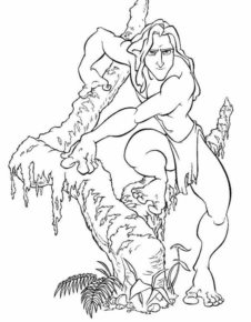 Disegno di Tarzan da stampare e colorare 12