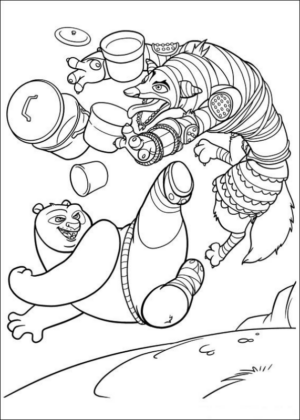 Disegno di Kung Fu Panda da stampare e colorare 9
