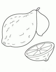 Disegno di limone da stampare e colorare 6