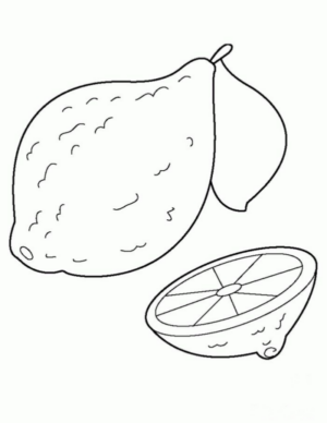 Disegno di limone da stampare e colorare 6