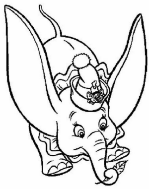 Disegno di Dumbo da stampare e colorare 76