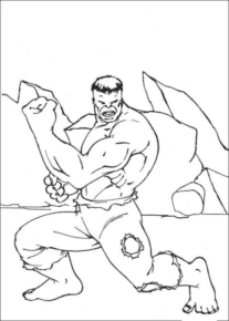 Disegno di Hulk da stampare e colorare 16