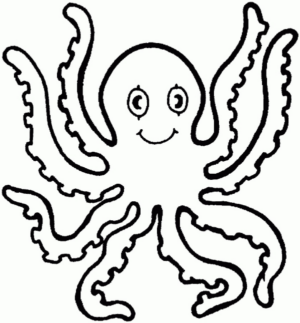 Disegno di polpo da stampare e colorare 8