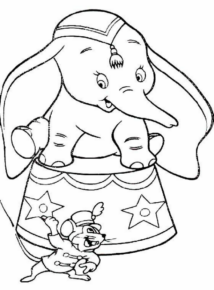 Disegno di Dumbo da stampare e colorare 72