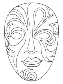 Disegno di maschera da stampare e colorare 79