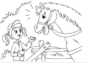 Disegno di cavallo da stampare e colorare 138